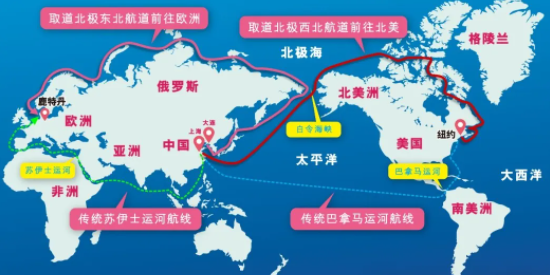 避开红海，，中国集装箱海运船开发北崭新航线